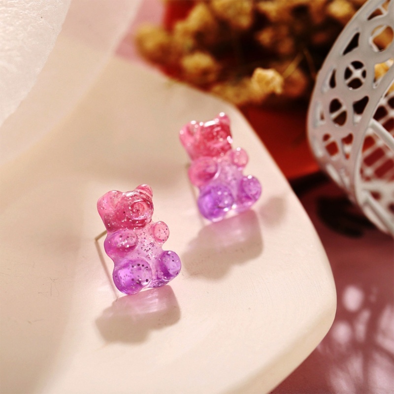 Khuyên Tai Hình Gấu Gummy Hoạt Hình Dễ Thương