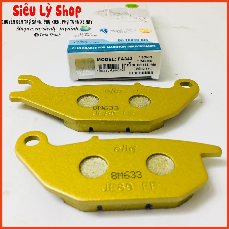 Bố thắng (Má phanh) Elig Trước và Sau Ex135 5s