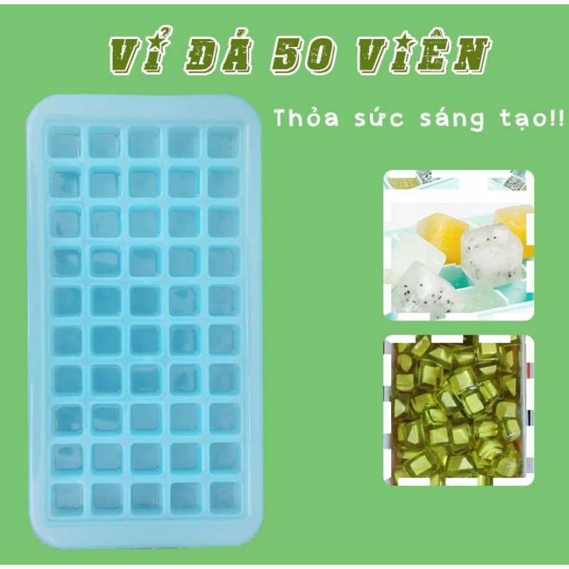 Vỉ đá, vỉ làm thạch 50 viên nhựa dẻo nhựa Việt Nhật