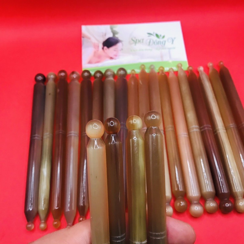 [ ĐỘ ÊM GẤP 2 LẦN DÙNG TAY] Bút ấn huyệt body sừng trâu cao cấp.