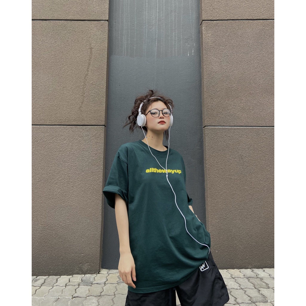 ÁO THUN TAY LỠ PHOM RỘNG ALTHEWAYUP MÀU XANH LÁ CỰC ĐẸP