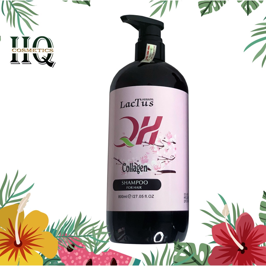 Gội xả QH Lactus Season Collagen Dưỡng Tóc Phục Hồi 800ml