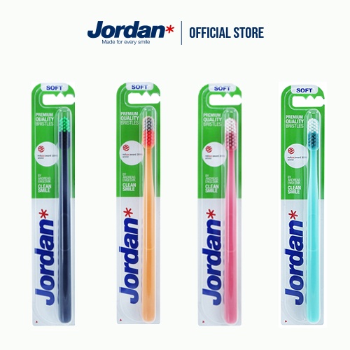 [Mã BMBAU50 giảm 7% đơn 99K] Combo 4 Bàn chải đánh răng Jordan Clean Smile, Lông Mềm