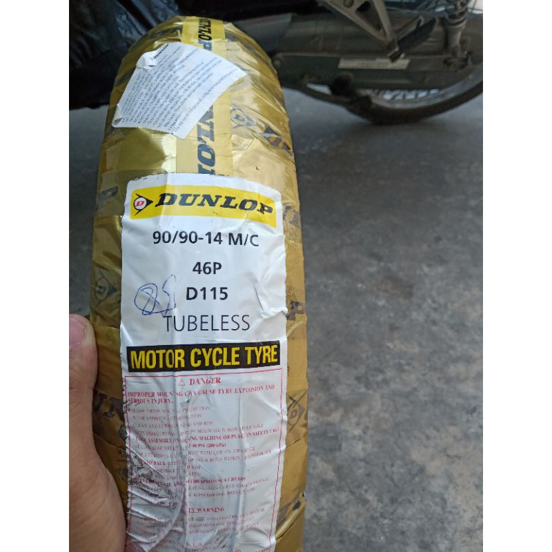 Vỏ xe Dunlop D115 90/90-14 Air Blade, Click Thái, Vario 150