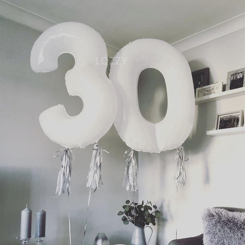 Bong bóng giấy nhôm kiểu dáng chữ số 0-9 tùy chọn 32 inch dành cho trang trí tiệc sinh nhật