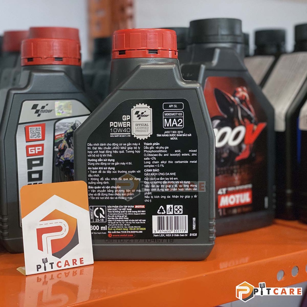 Nhớt Motul GP Power 10W40 800ml Cho Xe Máy Số Và Côn Tay