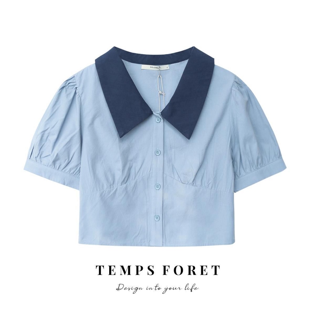 Áo Sơ Mi Tay Phồng Cổ Polo Thời Trang Dành Cho Nữ
