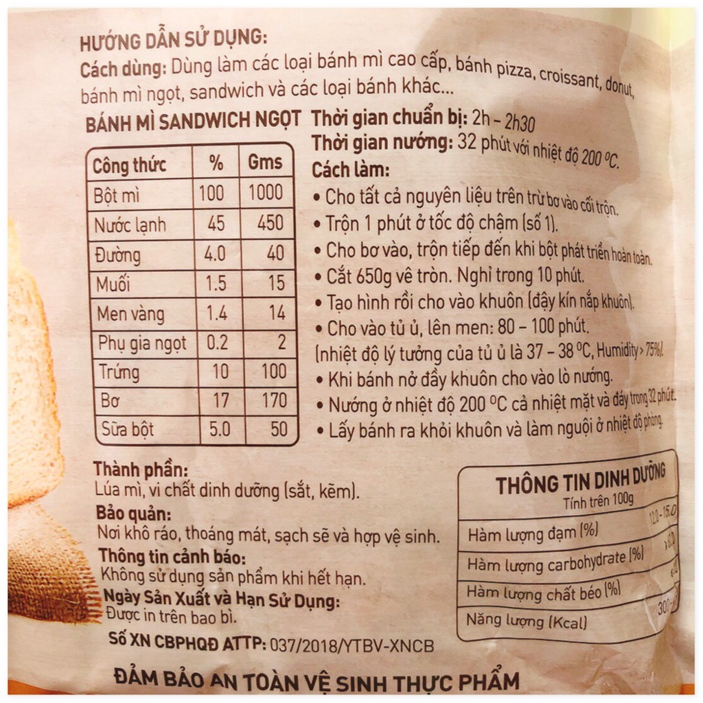 Bột bánh mì số 13 CJ Hàn Quốc /Bột Mì Dai Làm Bánh Mì/ Bread Flour 1kg