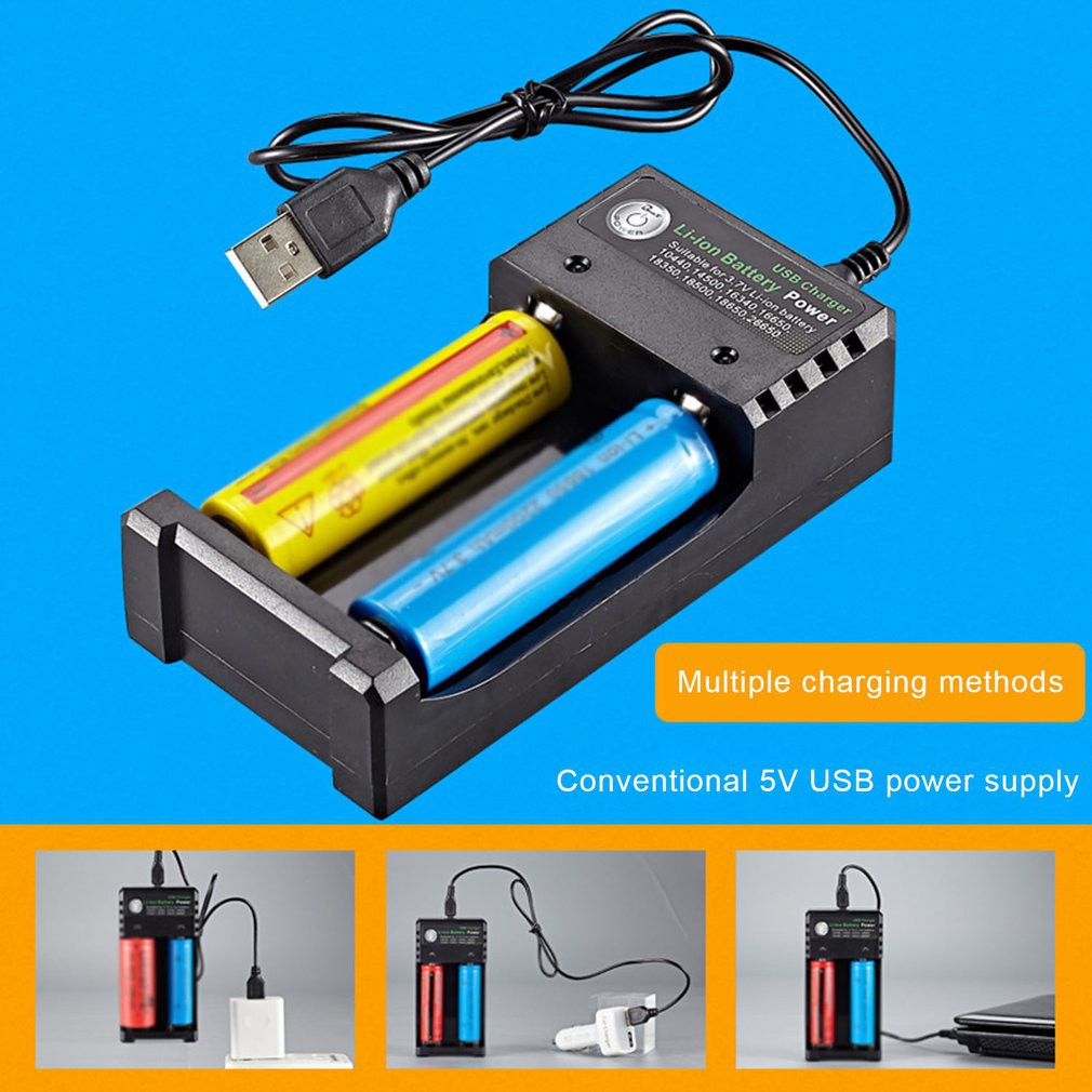 Bộ sạc pin 17Ele 18650 có một / hai / 4 khe 3.7v đa năng
