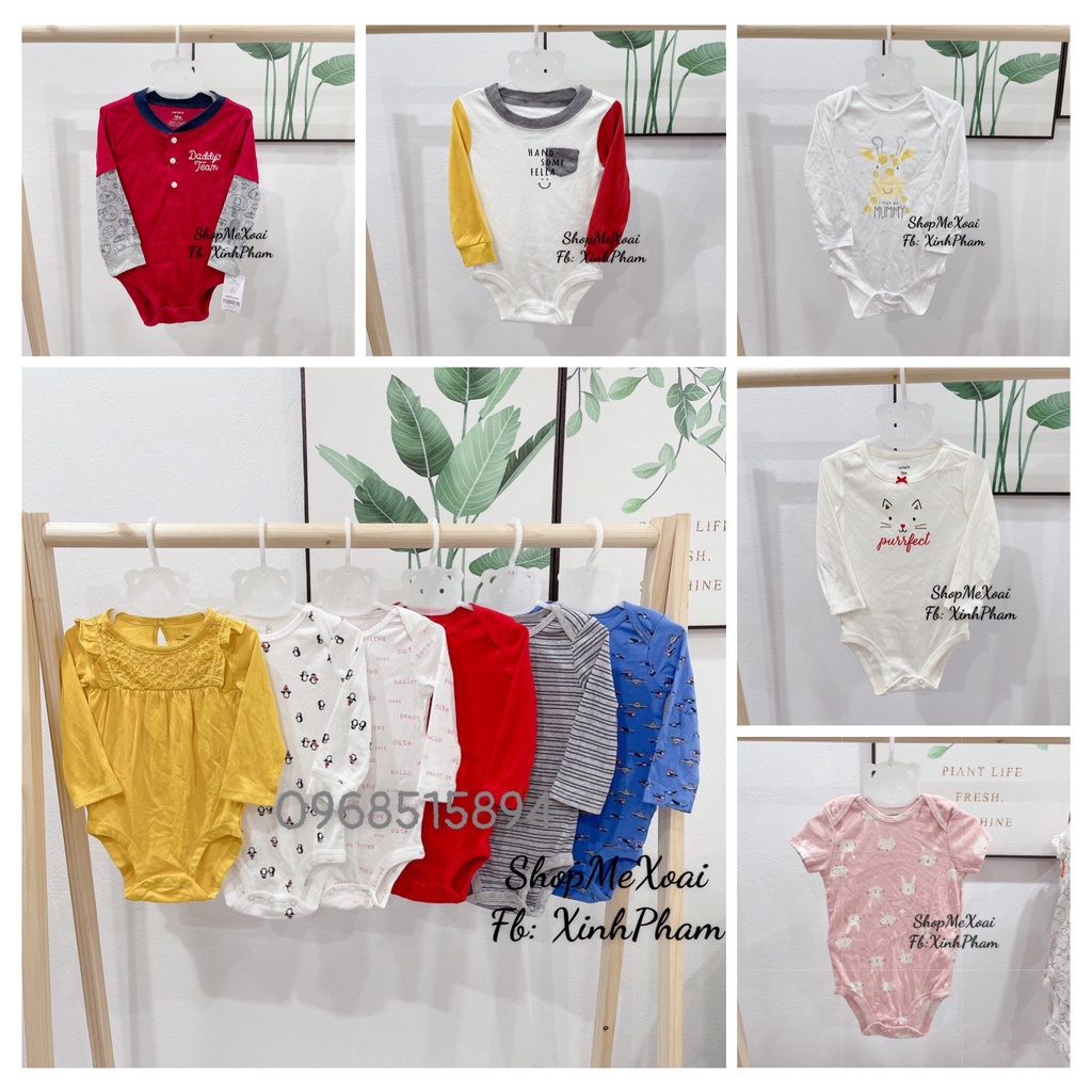 [Chọn mẫu 2][ Size 24M] BODYSUIT, BODYCHIP DÀI TAY XUẤT DƯ CHO BÉ TỪ 11-13KG