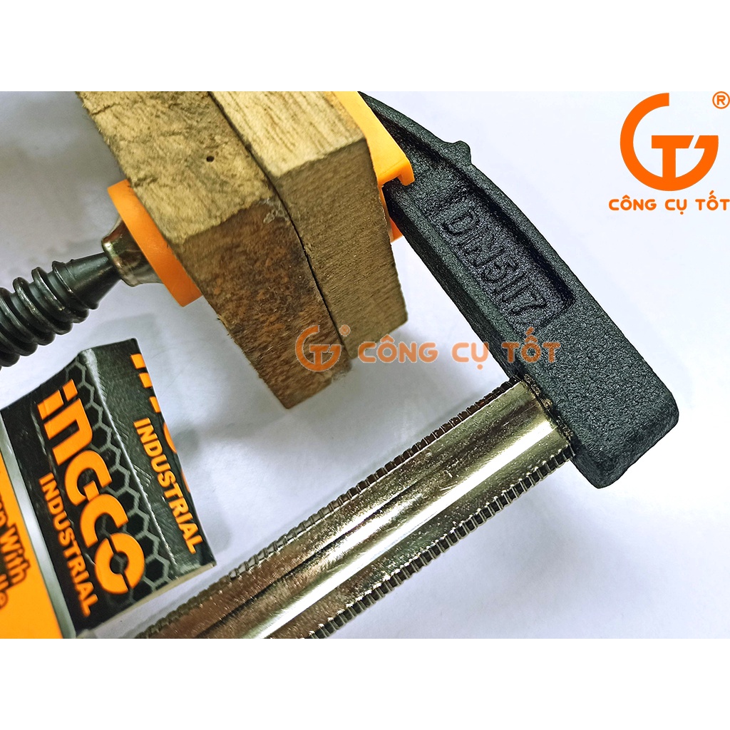 Cảo chữ F 50 x 150 mm lực kẹp 170kg Ingco HFC020501