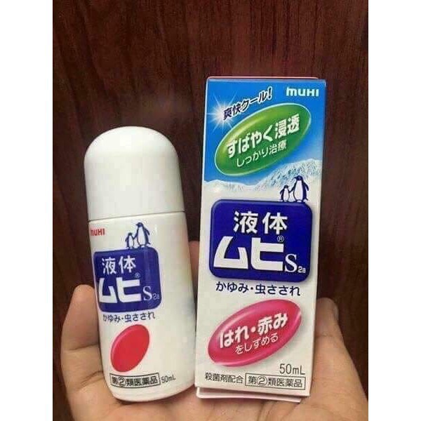 Lăn bôi muỗi đốt MUHI 50ml Nội Địa Nhật Bản | Lăn Muỗi Chim Cánh Cụt MUHI Nhật 50ml LIKE TOKYO