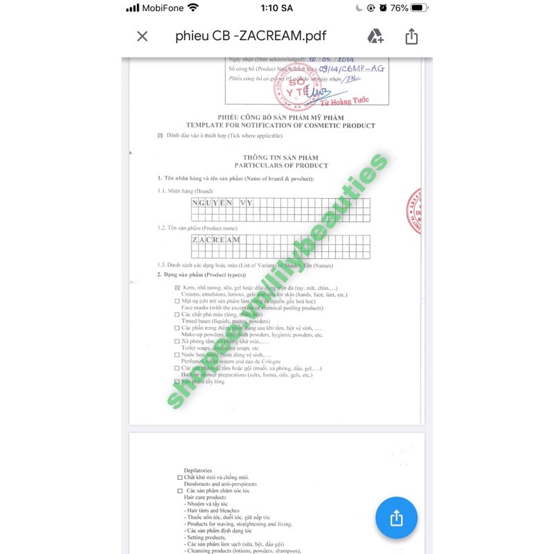 Kem giảm mụn ZA cream - Giúp mờ thâm, giảm tàn nhang 10g | BigBuy360 - bigbuy360.vn