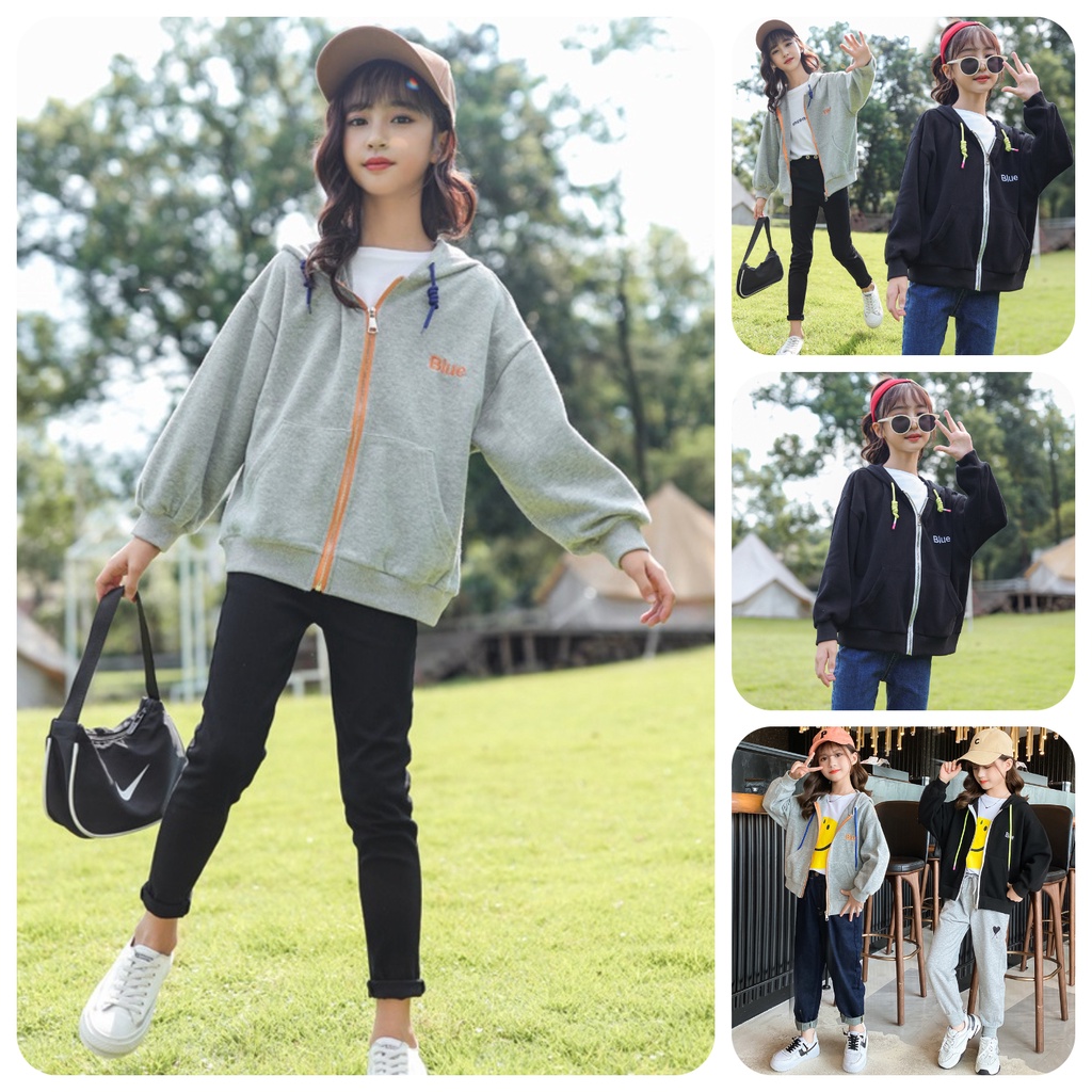 AK54 Size110-160 (15-40kg) Áo khoác bé gái (thun gân cực đẹp) Thời trang trẻ Em hàng quảng châu