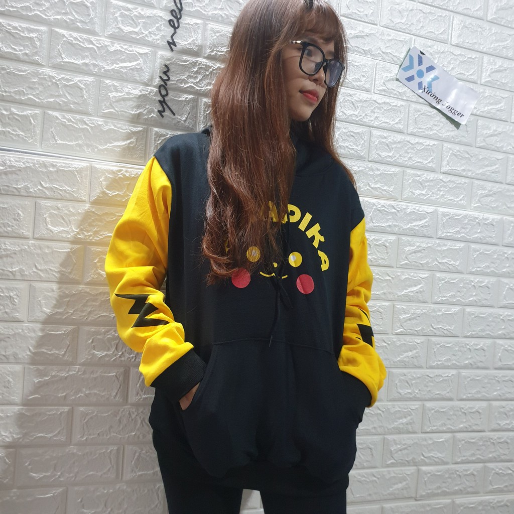 Áo Hoodie Pikachu unisex dễ thương - Kèm ảnh thật