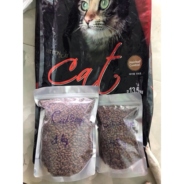 Thức ăn cho mèo Cateye túi zip 1kg.