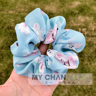 Dây cột tóc scrunchie lụa satin phi bóng sang chảnh - 43
