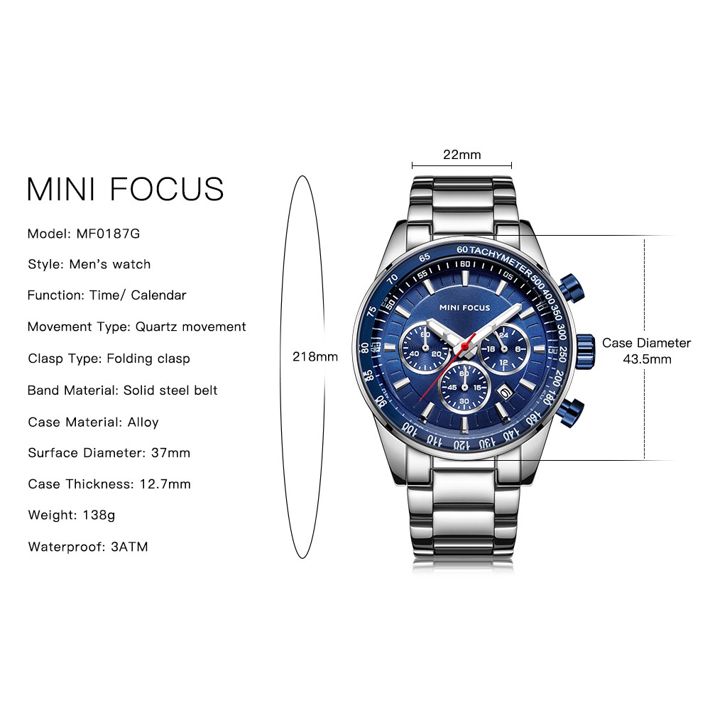 Đồng Hồ Analog Máy Quartz Thời Trang MINI FOCUS MF0187G