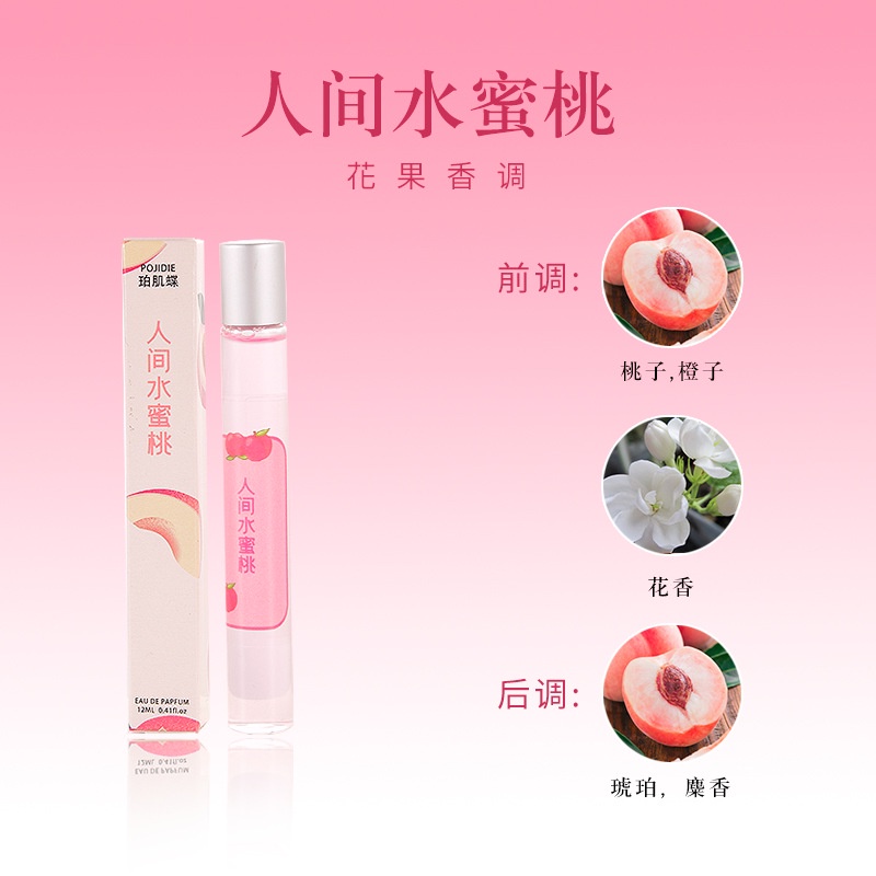 Nước Hoa Dạng Lăn Hương Đào Khử Mùi Lâu Phai Cho Nữ Sinh