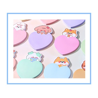 Giấy ghi chú Giấy note Sticky note Gấu trái tim