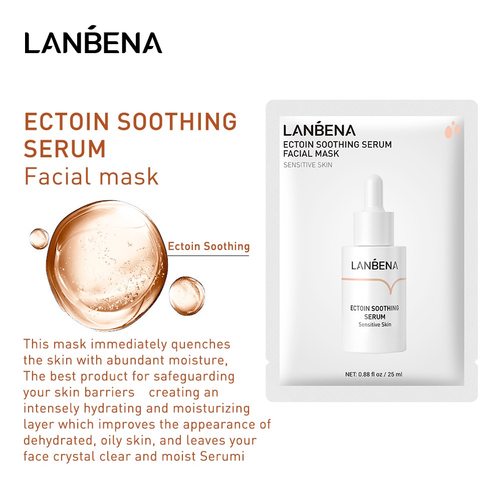 Mặt nạ LANBENA Ectoin dưỡng ẩm chống dị ứng cao cấp 25ml