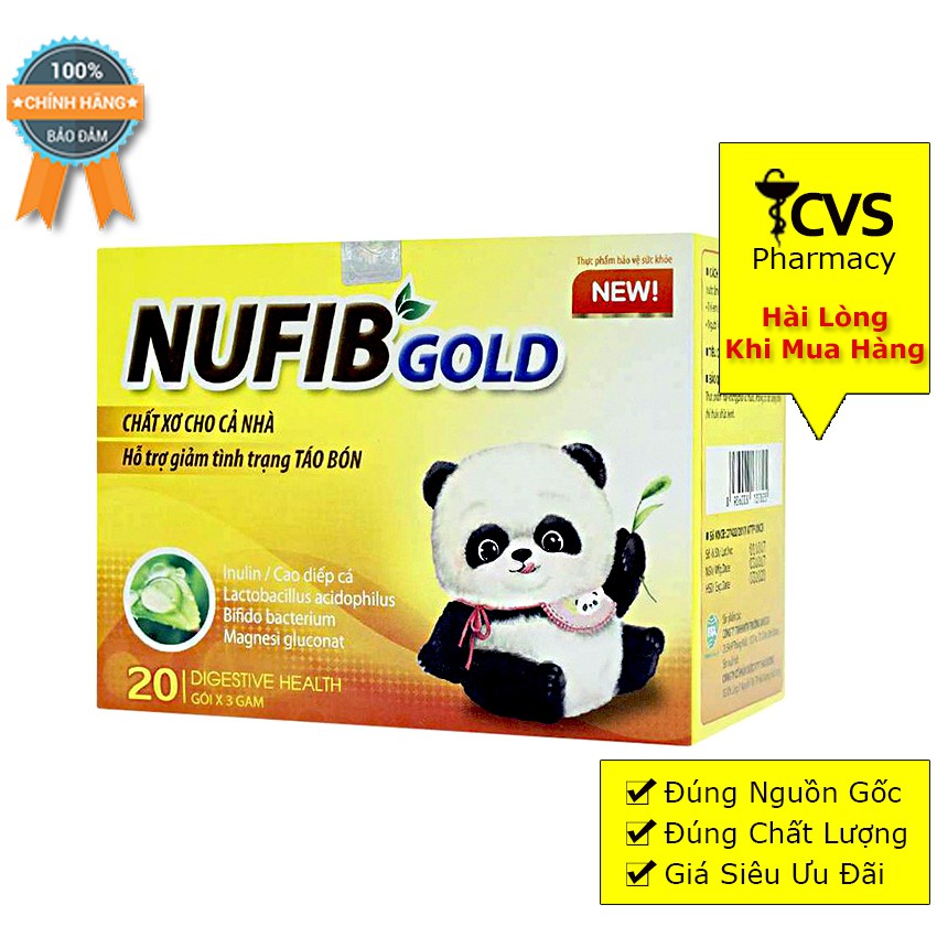 Nufib Gold - Hỗ trợ giảm các triệu chứng đầy bụng, khó tiêu, đầy hơi, rối loạn tiêu hóa | Thế Giới Skin Care