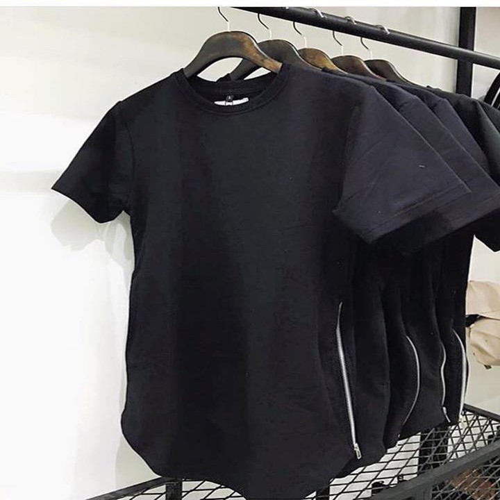 &lt;FREE SHIP&gt; Áo thun vạt bầu dây kéo 2 bên vải cotton co giãn