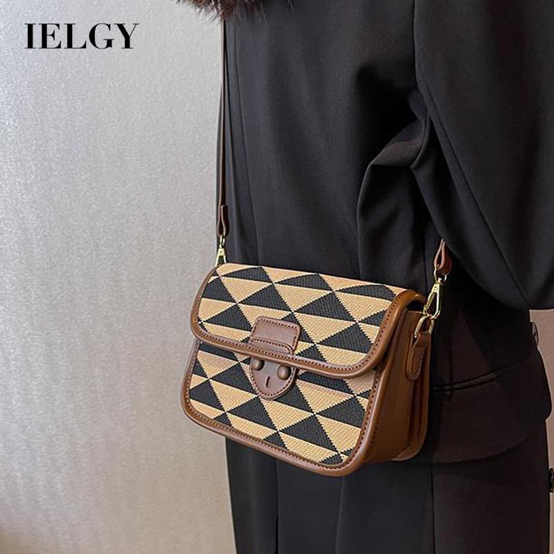 Ielgy Túi Đeo Chéo Hình Vuông Nhỏ Siêu Nóng Bỏng niche Dễ Phối Đồ Cho Nữ