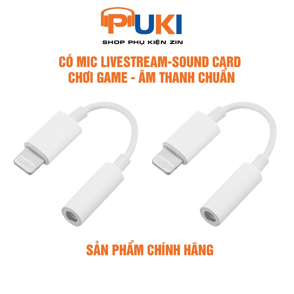 Cáp chuyển đổi cổng Lightning IP sang jack tai nghe 3.5 mm - Hàng Chính Hãng