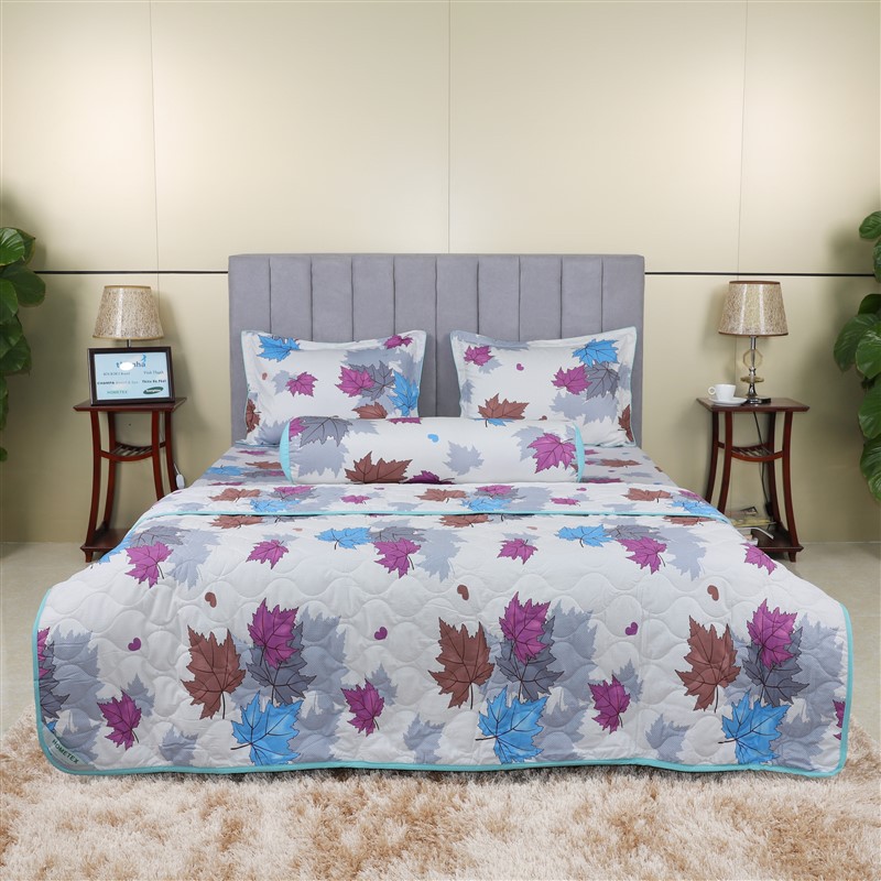 Bộ Drap gối cotton hoa Hometex