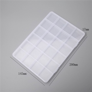 Transparent Plastic Storage Box Rectangle Round Container Compartment Box For Jewelry Beads Accessories Nail Art Organize Case