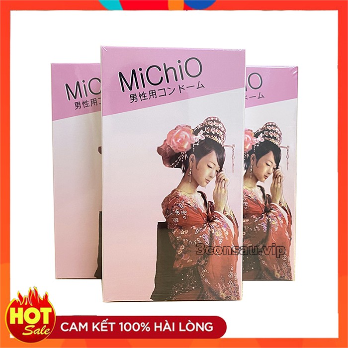 Bao Cao Su MICHIO Cao Cấp Siêu Mỏng, Gân Gai Nhỏ, Hàng Chính Hãng Nhật Bản, Kéo Dài Thời Gian Yêu (Che Tên Sản Phẩm)