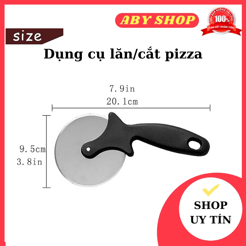 Dụng cụ lăn cắt pizza ⚡ HÀNG LOẠI 1 ⚡ dụng cụ cắt bánh pizza 9cm giúp cho chiếc bánh của bạn thêm đẹp mắt