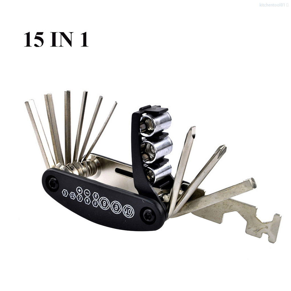 Bộ Dụng Cụ Tua Vít Sửa Chữa Xe Đạp 15 Trong 1 Gấp Gọn Tiện Dụng Bỏ Túi Dụng Cụ Nhà Bếp Nhà Bếp