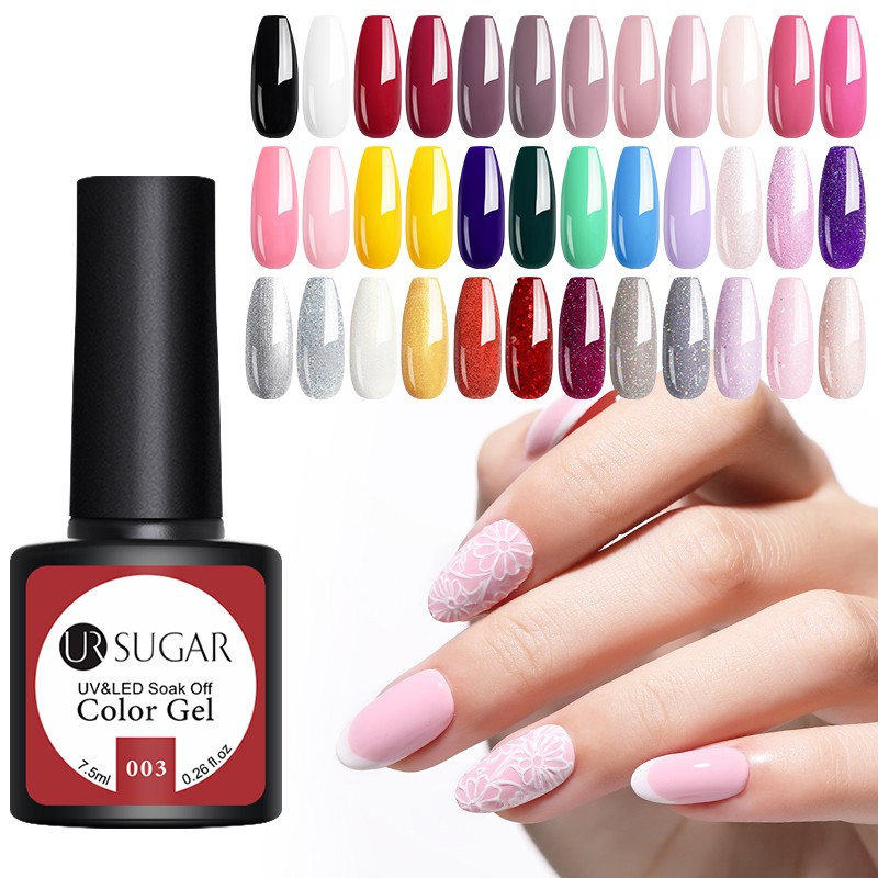Chai sơn móng gel UV UR SUGAR kim tuyến nhiều màu sắc lựa chọn