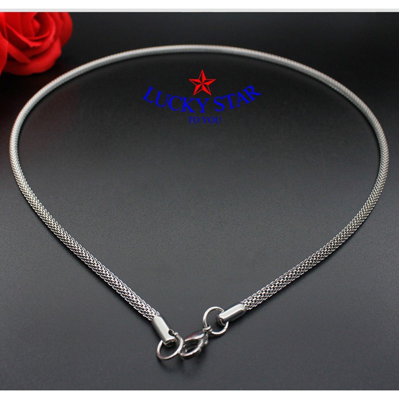 Dây chuyền nam xích cuộn kiểu da rắn độc đáo thời trang không đen