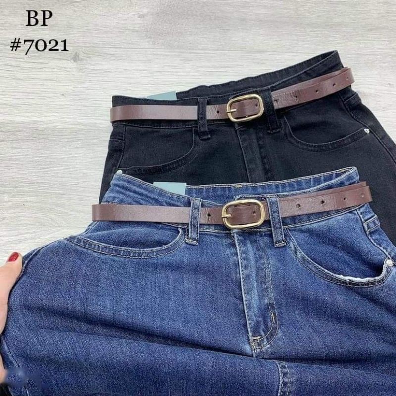 Pass chân váy jean dài kèm đai