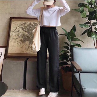 Áo thun nữ | Áo croptop form rộng tay dài
