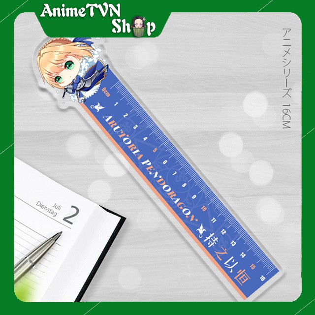 Thước Kẻ Nhựa Cứng Acrylic Anime/Manga Fate stay night (Saber)