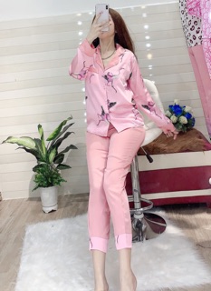 [XẢ KHO] BỘ LỤA HOẠ TIẾT TAY DÀI