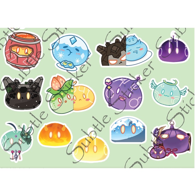 - Set 10/15 Sticker Slime game Genshin Impact dán trang trí siêu đẹp