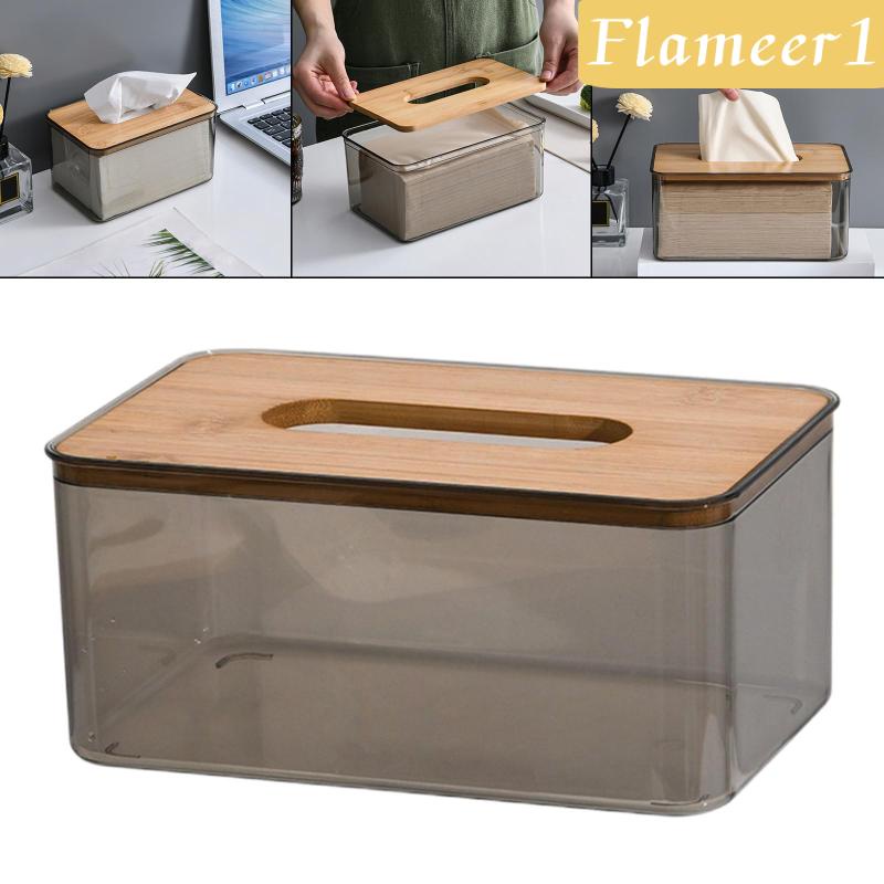 1 Hộp Đựng Khăn Giấy Màu Trong Suốt Dùng Trang Trí Phòng Khách / Phòng Ngủ