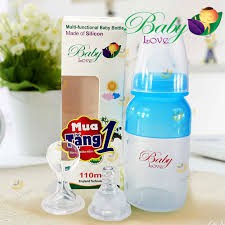 Bình sữa cổ rộng đa năng 2 in 1 có tay cầm babylove tặng núm - ảnh sản phẩm 2