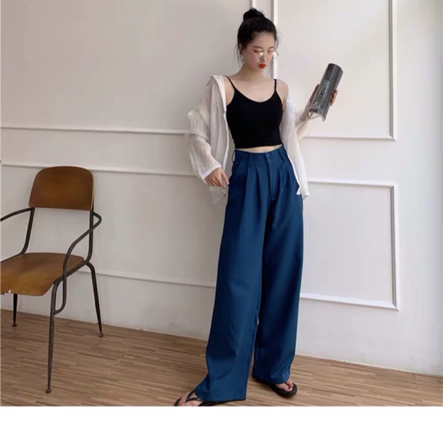 Quần dài ống suông nhiều màu ulzzang - Có ảnh thật phía sau