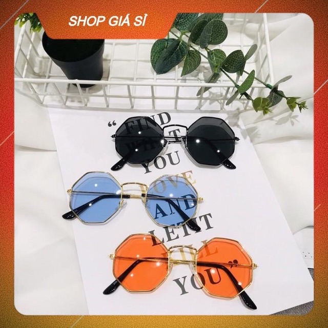 Mắt kính ulzzang hàn quốc hot trend ️gọng kính mát nữ đa giác /205/ thời trang TH173 | BigBuy360 - bigbuy360.vn