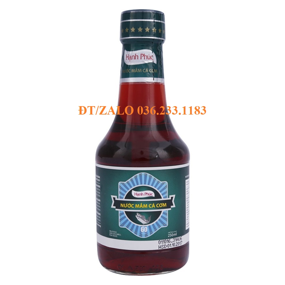 Nước mắm Hạnh phúc cao cấp 60 độ đạm 250ml