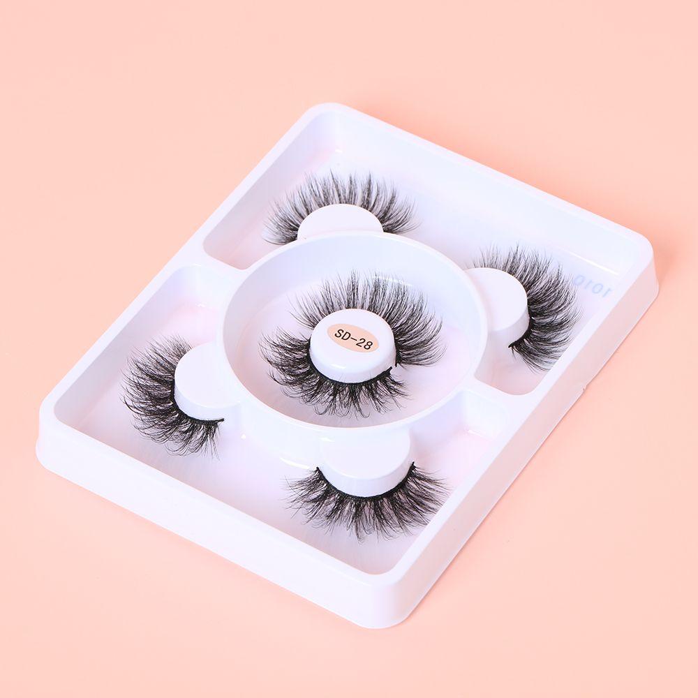 WATTLE Set 3 Cặp Lông Mi Giả SKONHED Nhiều Lớp Dày Dặn Mềm Mại
