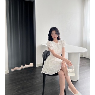 Đầm ( có bigsize ) dự tiệc chất ren nổi cao cấp Rency