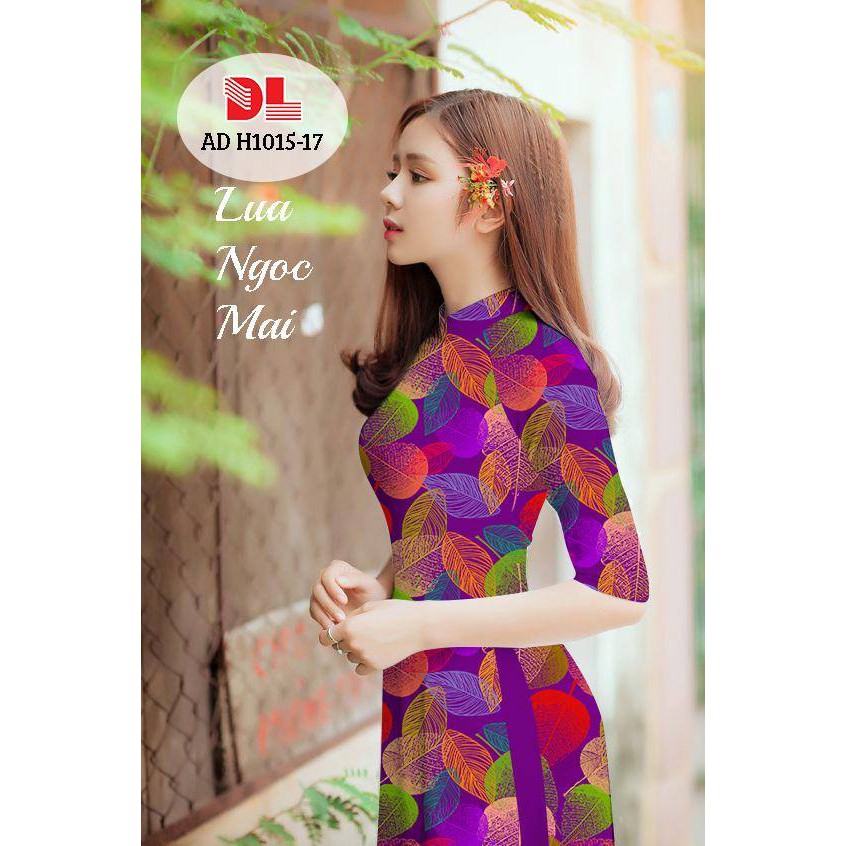 Vải áo dài in 3D họa tiết hoa đẹp, chất mềm, hình thật NEW