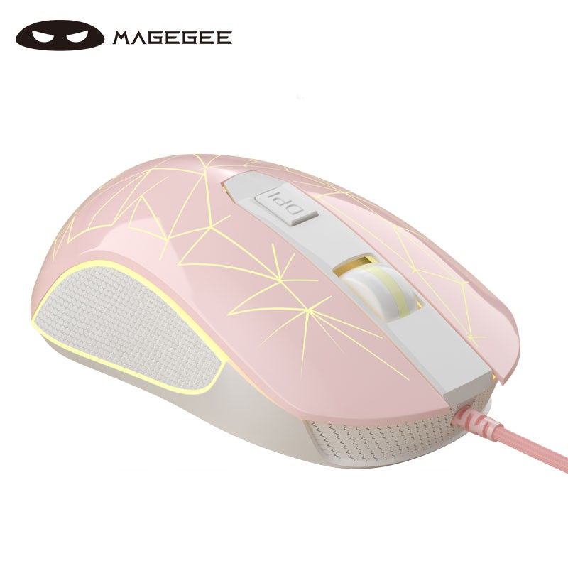 Chuột quang chơi game MageGee 3200dpi thiết kế 7 nút có đèn led cầu vồng